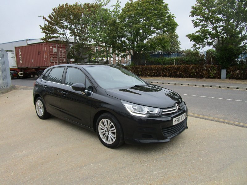 Black Citroen C4 1.6 BlueHDi Feel Hatchback 5dr Diesel Manual Euro 6 100 ps